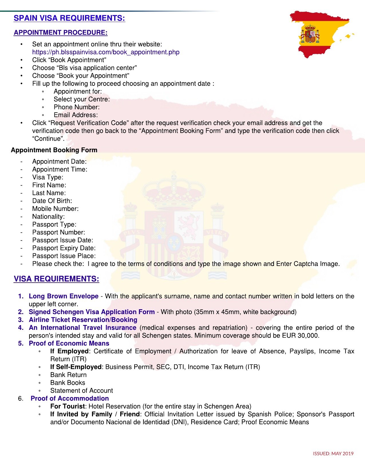 Spain Visa Pan Pacific Travel