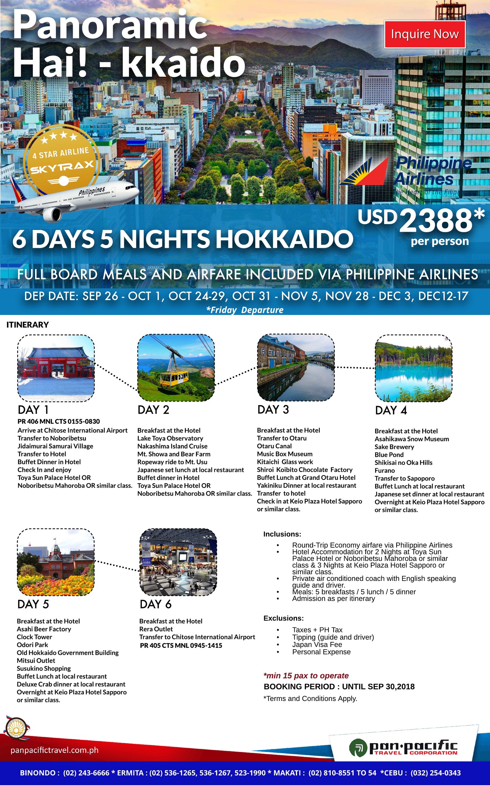 PANORAMIC HAI-KKAIDO 6D5N TOUR-REVISED – 3 Photos, Sidebar, and 2 Columns