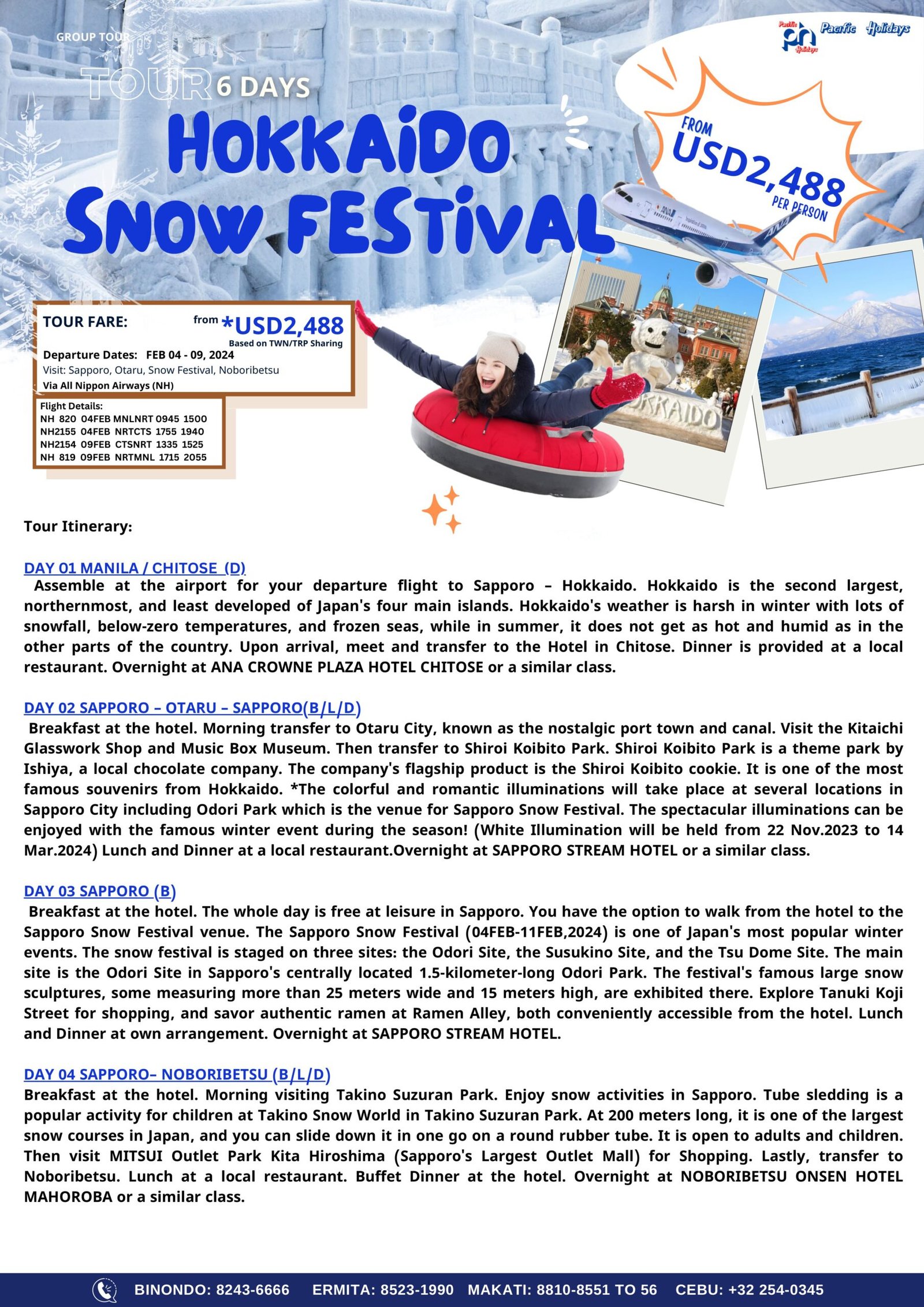 HOKKAIDO 6 DAYS SNOW FESTIVAL