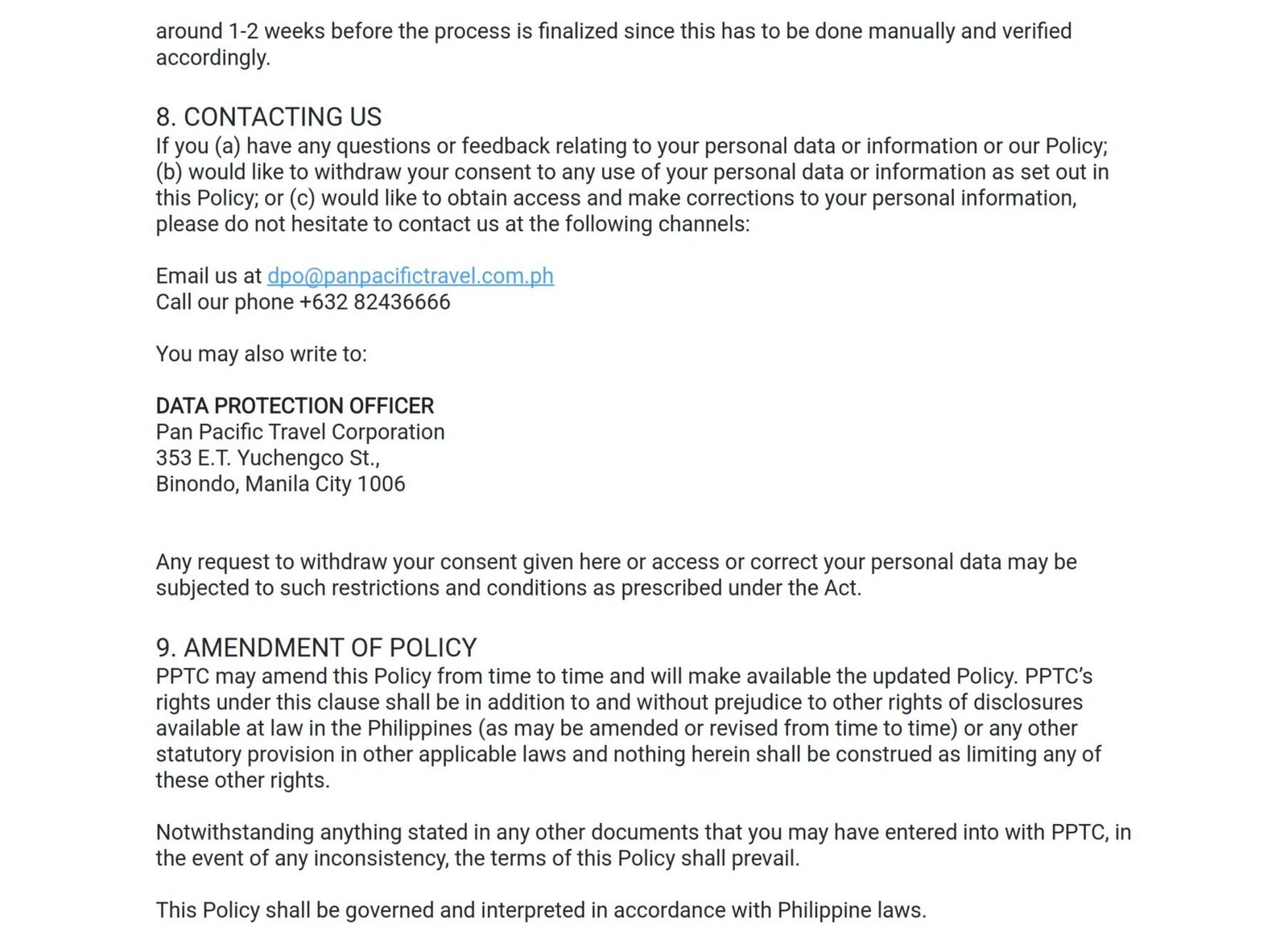 DATA PRIVACY POLICY